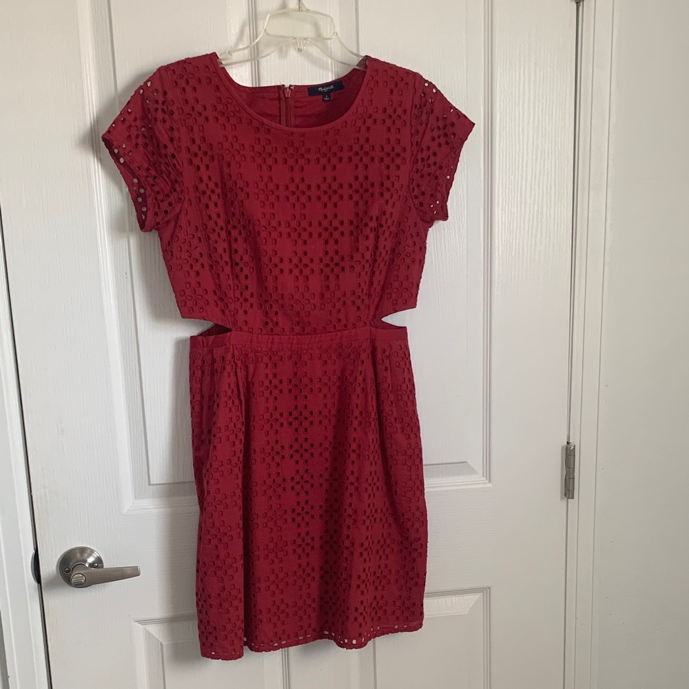 # 0/31 Madewell Scarlet Eyelet Mini Dress